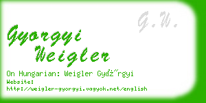 gyorgyi weigler business card